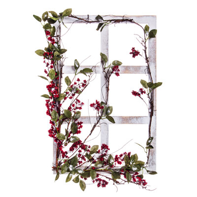 Window Frame Wall Decor the holiday aisle white wooden window frame berry wall décor | wayfair Window Frame Wall Decor the holiday aisle white wooden window frame berry wall décor | wayfair