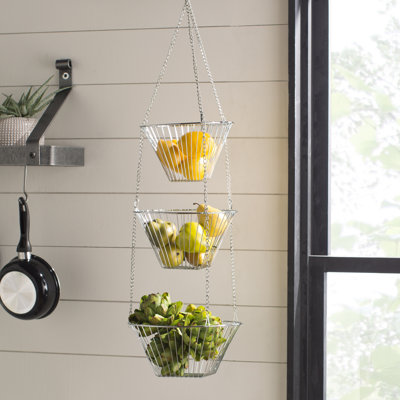 Wall Hanging Fruit Basket latitude run hinsdale hanging fruit basket & reviews | wayfair Wall Hanging Fruit Basket latitude run hinsdale hanging fruit basket & reviews | wayfair