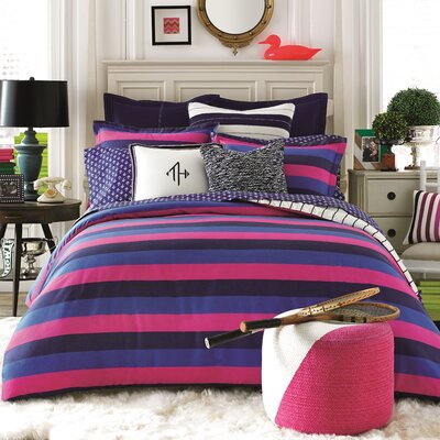 Bedding New Tommy Hilfiger Dunmore Stripe Blue Red Aqua Twin