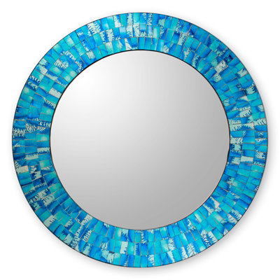 Wall Mirror Round novica glass tile round wall mirror & reviews | wayfair Wall Mirror Round novica glass tile round wall mirror & reviews | wayfair