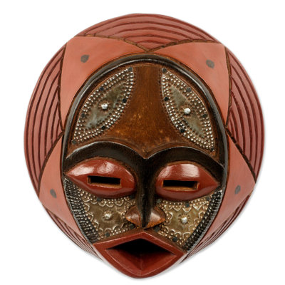 Circular Wall Decor novica victor dushie handcrafted circular west african mask wall Circular Wall Decor novica victor dushie handcrafted circular west african mask wall