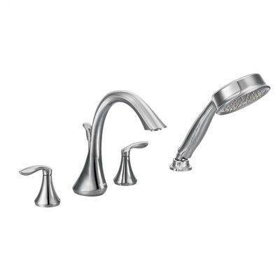Moen Eva Two Handle Roman Tub Faucet with Hand Shower Diverter ... Moen Eva Two Handle Roman Tub Faucet with Hand Shower Diverter ...