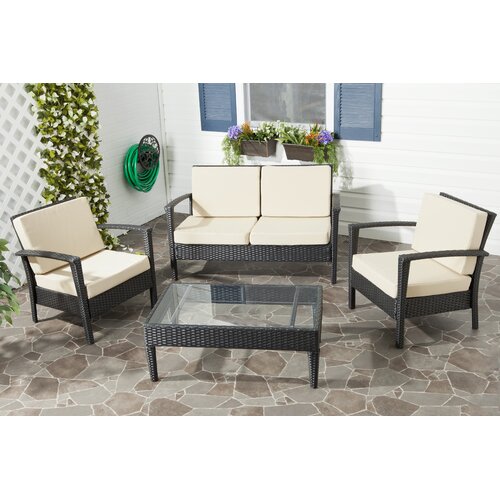 Cade 4 Piece Deep Seating Group Set with Cushion