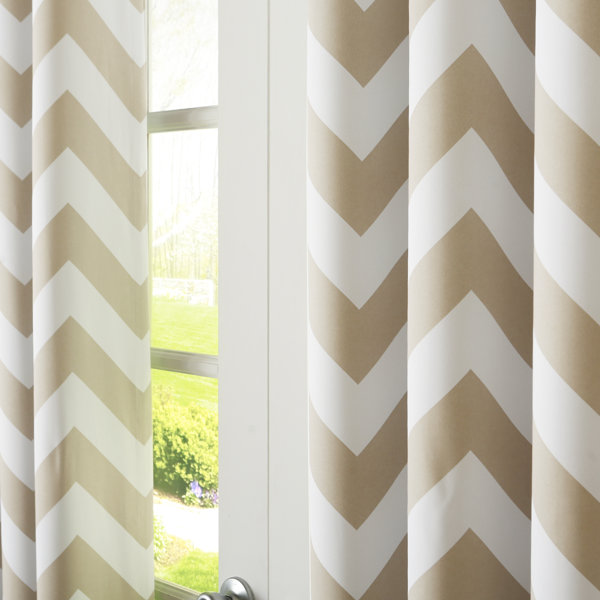 Chevron Blackout Grommet Curtain Panel & Reviews Joss & Main