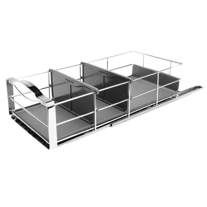Lynk Chrome Pull Out Cabinet Drawers The Container Lynk 21 Chrome Pull Out Bakeware Anizer
