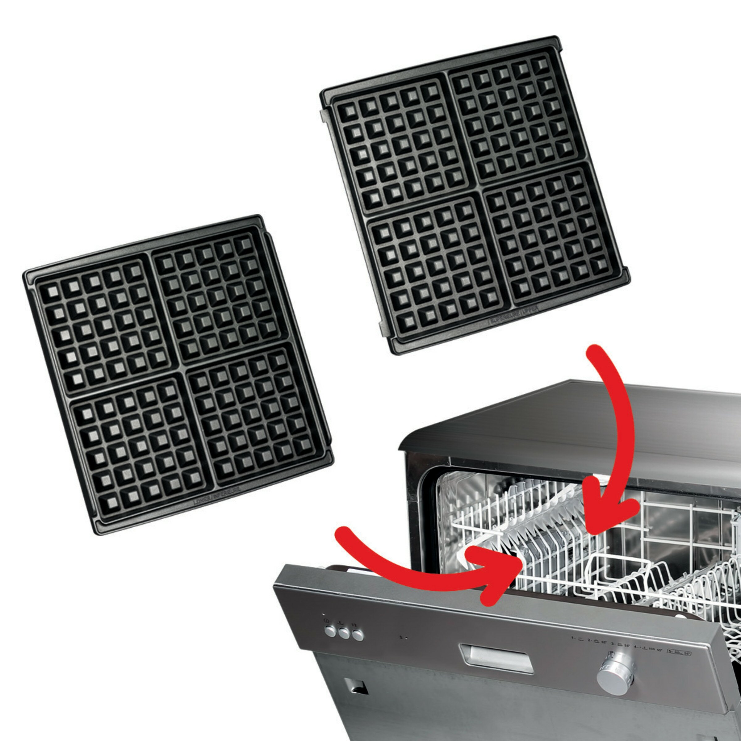 How do you change the plates in an Oster waffle maker?