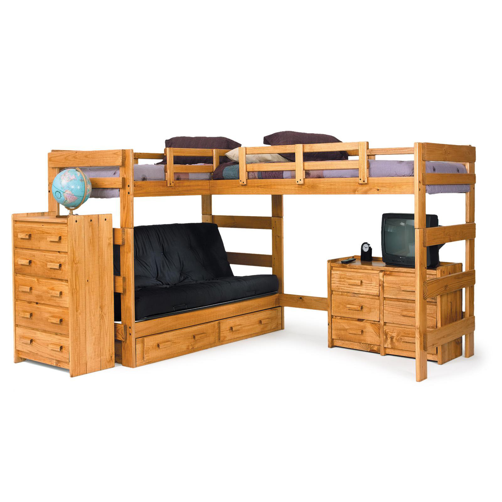 Xl Twin Bunk Bed With Desk University Loft Graduate Series Bunk Bed On Top Desk Bottom Hostgarcia