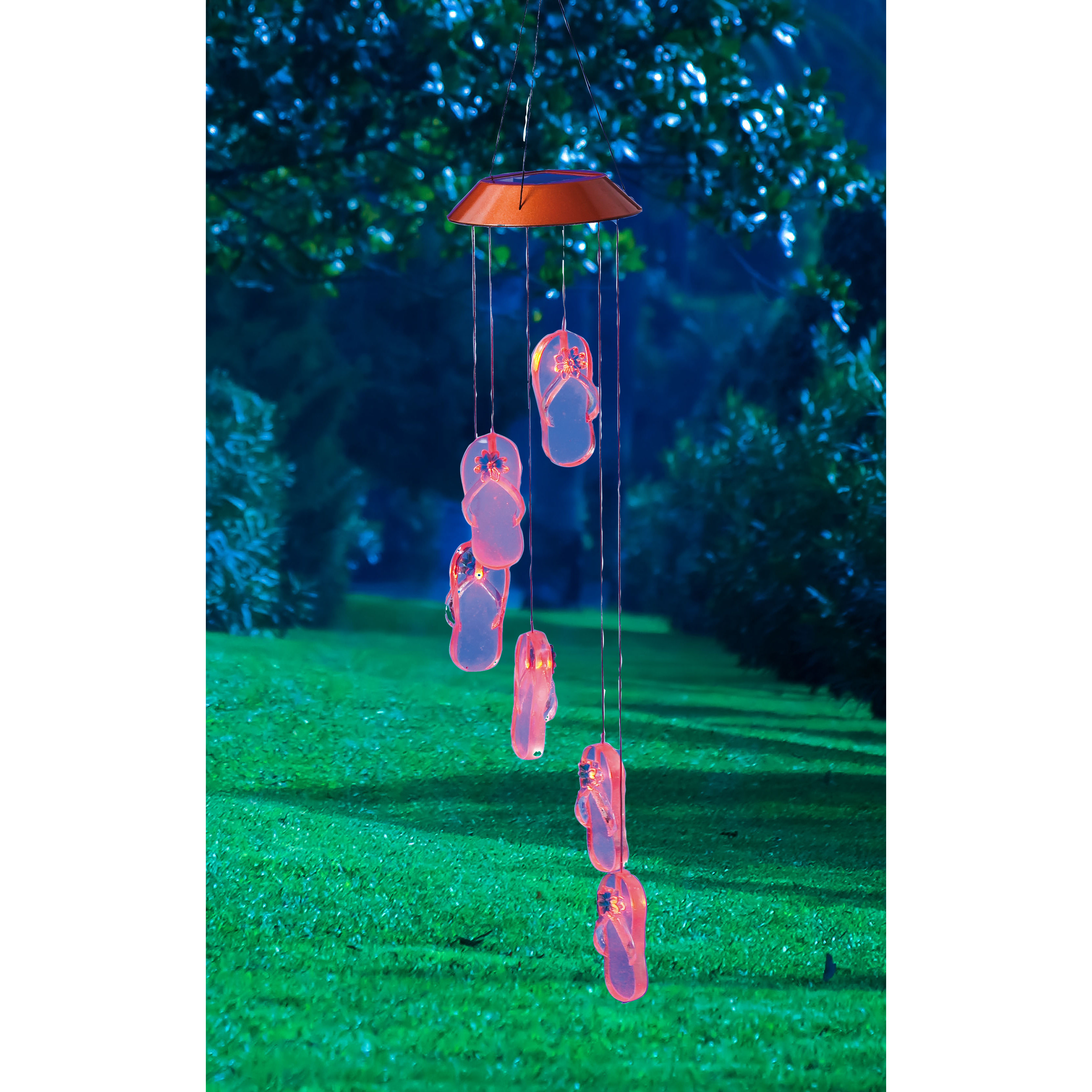 Lighted Wind Chimes Bells You Ll Love Wayfair Get Beachy Wind Chime With It Flip Flops Solar Mobile