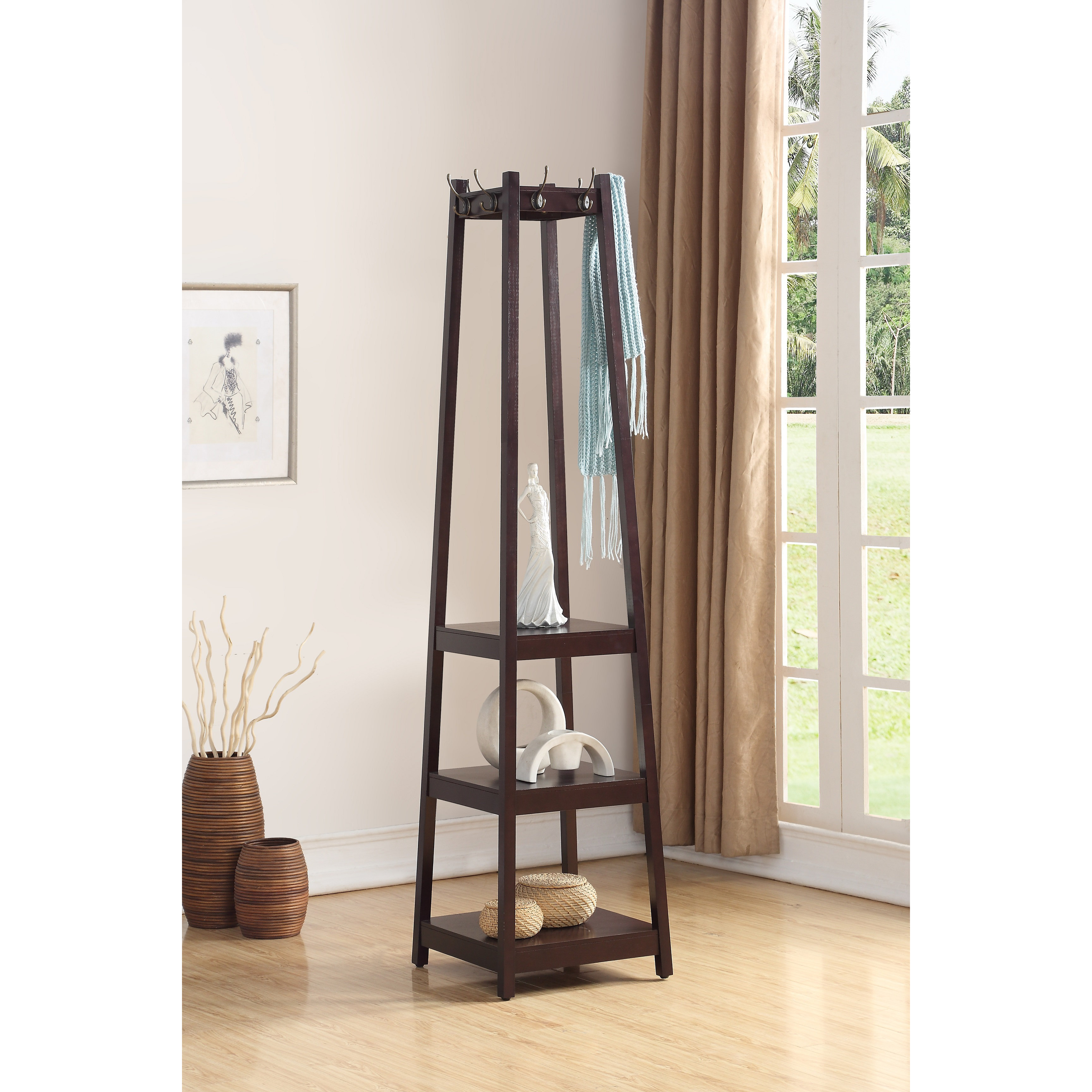 Charlton Home Lily Tree 9 Pegs Coat Rack Reviews Wayfair Alba Coat Rack Chromy Chrome Black