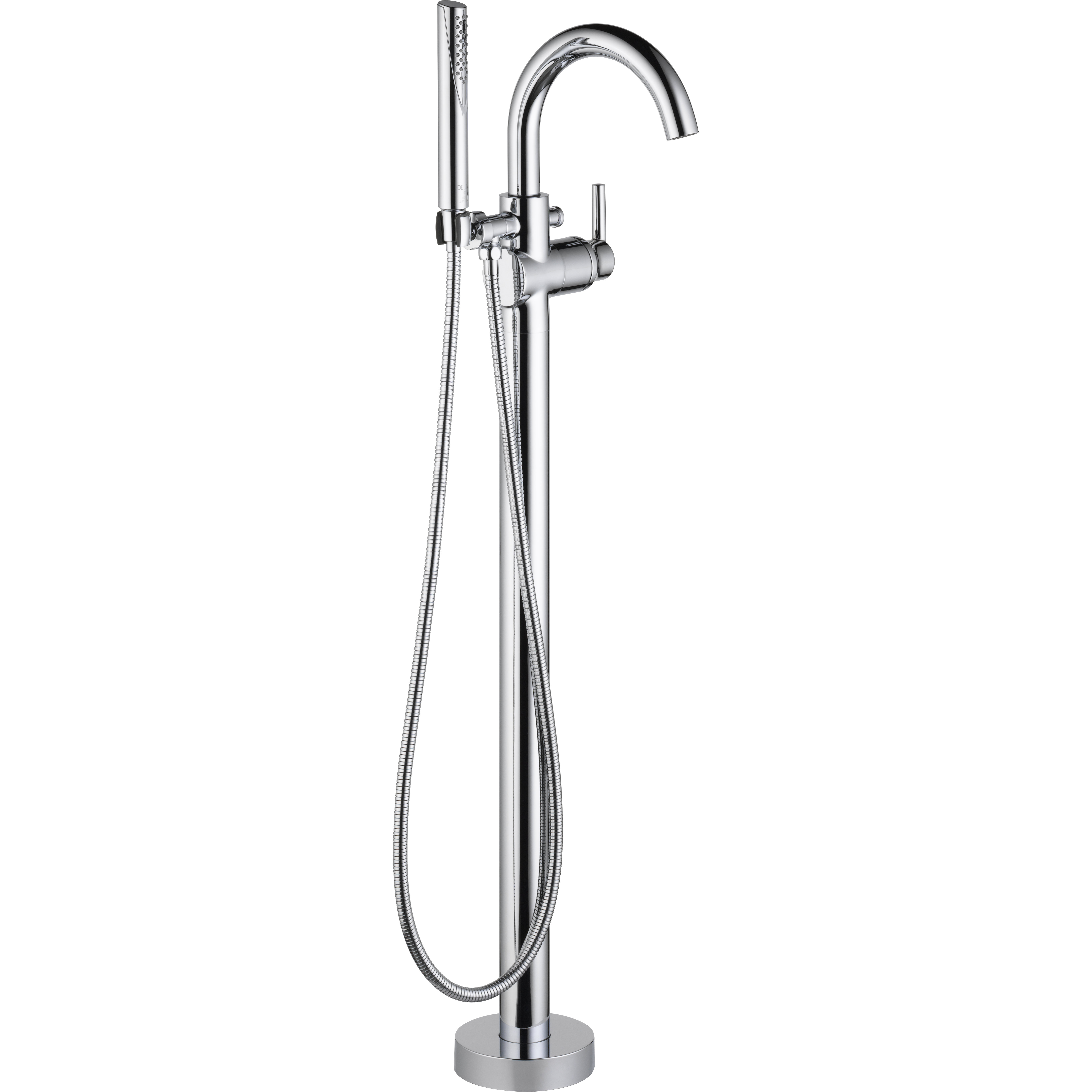 Delta Trinsic Bathroom Single Handle Floor Mount Tub Filler With Delta Trinsic Reg Bathroom Single Handle Floor Mount Tub Filler With Hand Shower