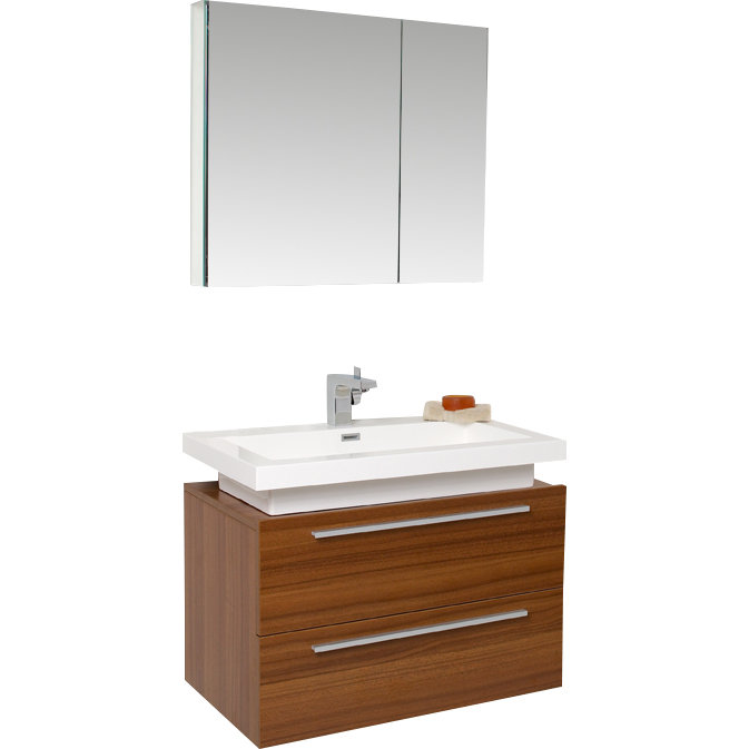 Fresca Senza Medio 31 Single Bathroom Vanity Set With Mirror Fresca Senza Medio 31 Quot Single Bathroom Vanity Set With Mirror