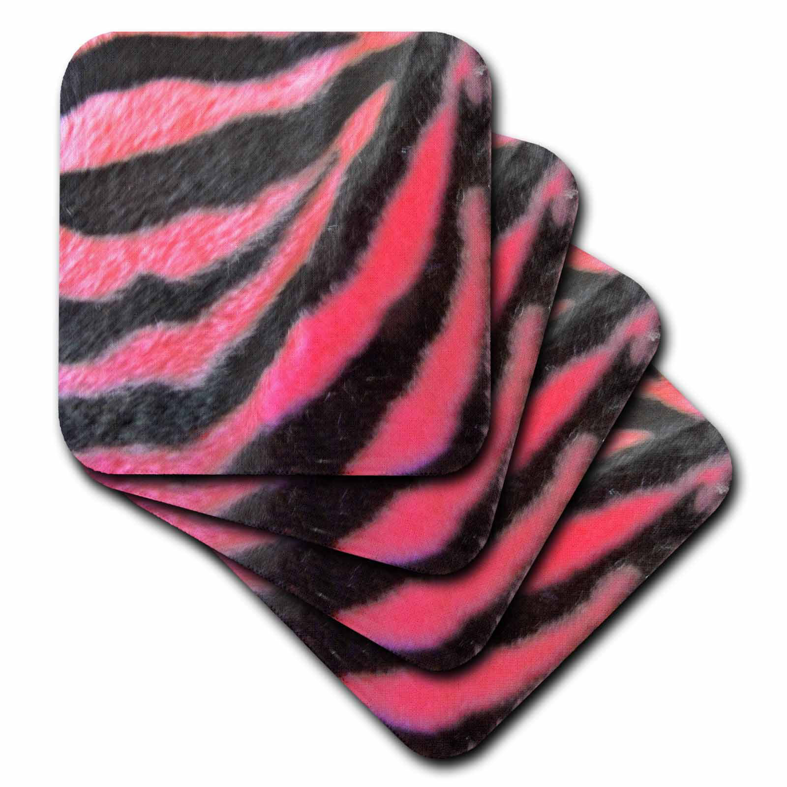 3dRose ct_11027_4 Hot Pink Zebras Ceramic Tile 12-Inch 