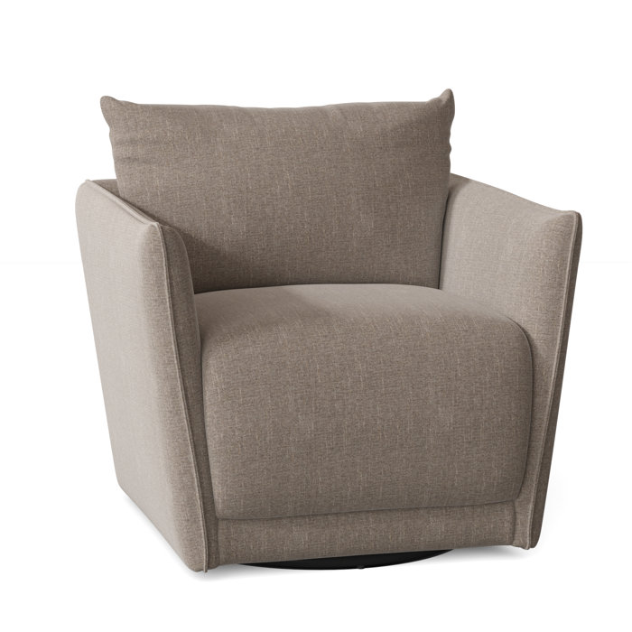 Joss and Main Gertrude 34" Wide Polyester Swivel Armchair