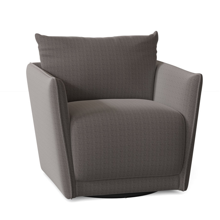Joss and Main Gertrude 34" Wide Polyester Swivel Armchair