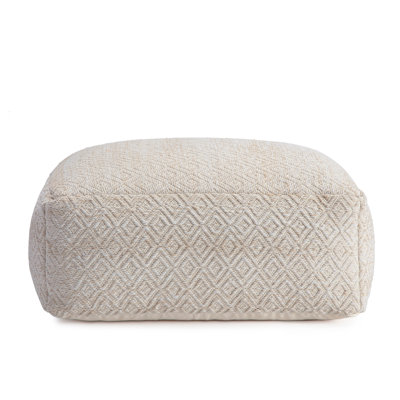 Bruns 36" Wide Square Geometric Pouf Ottoman by Joss and Main