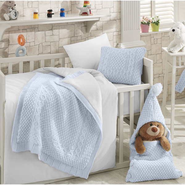 teal crib set
