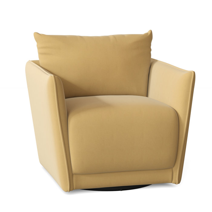 Joss and Main Gertrude 34" Wide Polyester Swivel Armchair