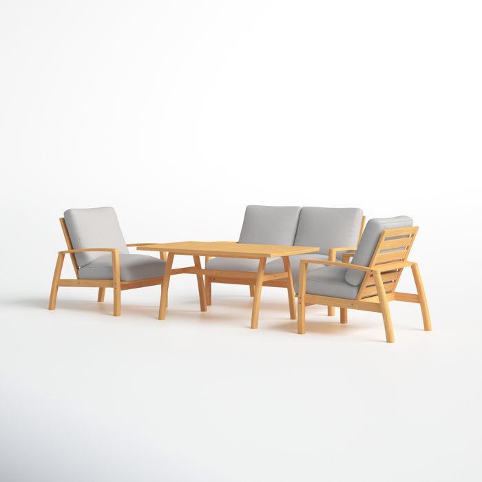 Joss and Main Sean 4 Piece Sofa Seating Group with Cushions
