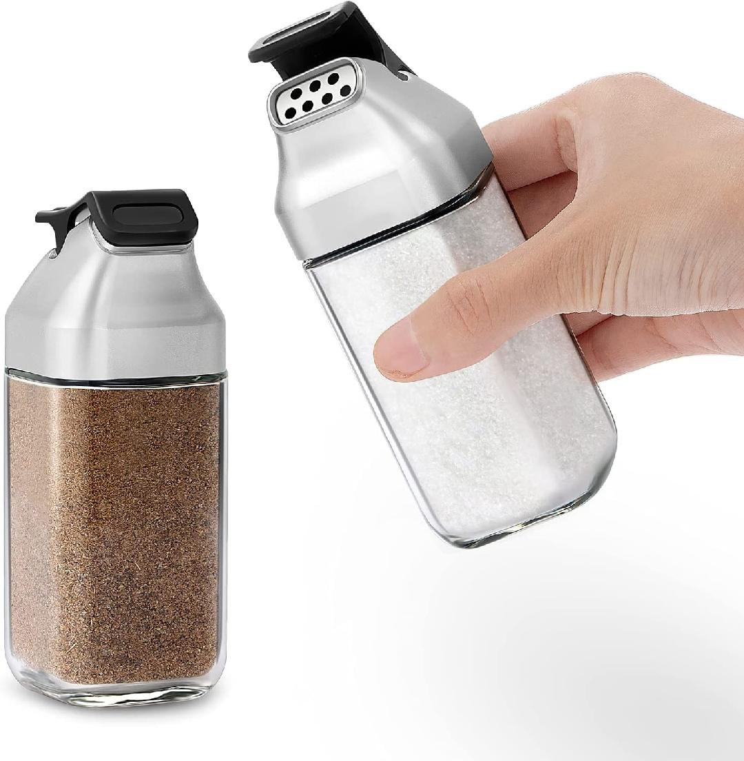 Push type Salt Dispenser Salt Sugar Bottle Spice Pepper Shaker Spice Bottle NEW