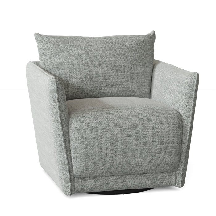 Joss and Main Gertrude 34" Wide Polyester Swivel Armchair