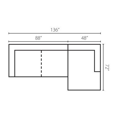 Melanie 136" Wide Sofa & Chaise by Joss and Main