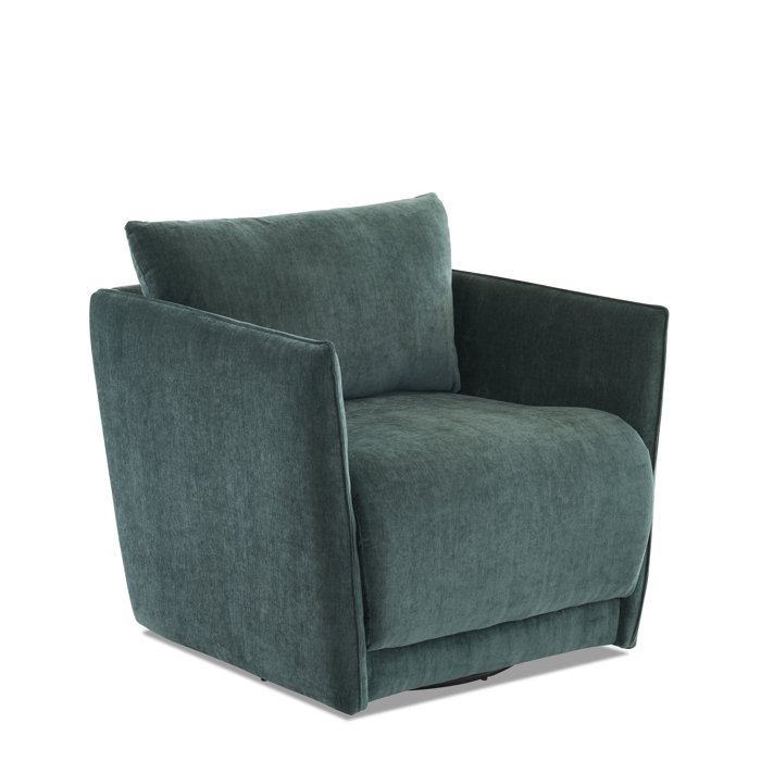 Joss and Main Gertrude 34" Wide Polyester Swivel Armchair