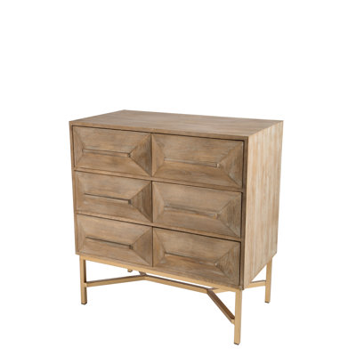 Wyona 6 Drawer 31" W Solid Wood Double Dresser by Union Rustic