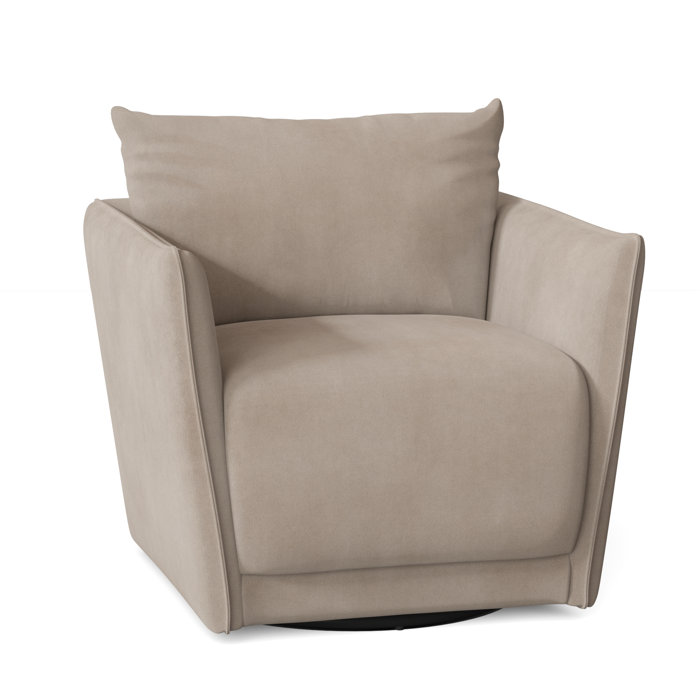 Joss and Main Gertrude 34" Wide Polyester Swivel Armchair