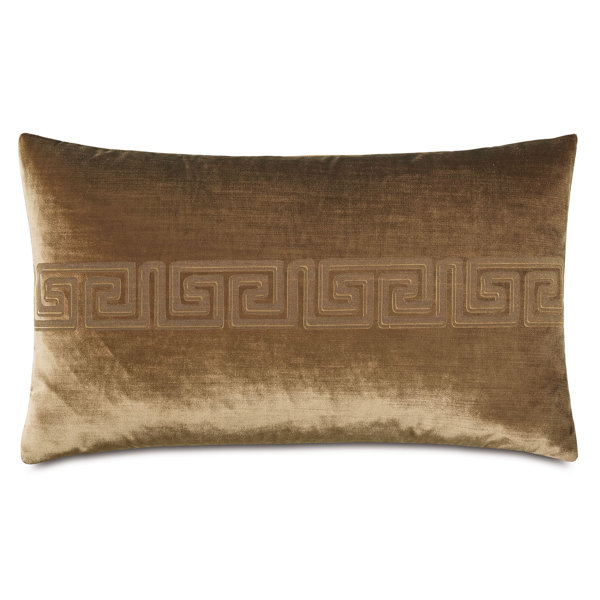 navy greek key pillow