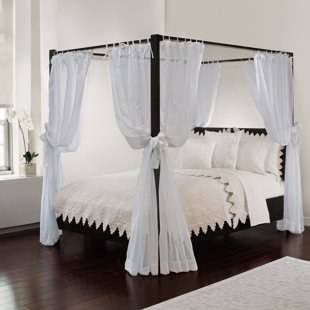 white bed tent