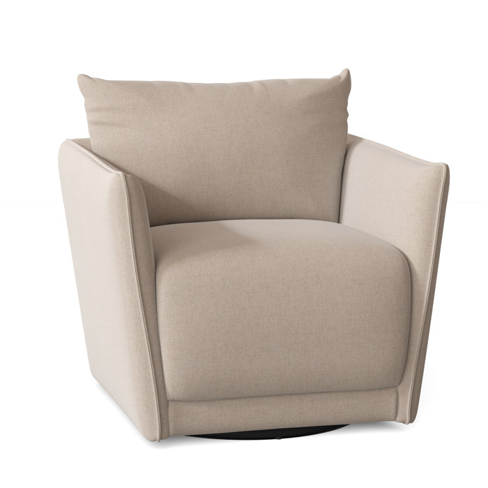 Joss and Main Gertrude 34" Wide Polyester Swivel Armchair
