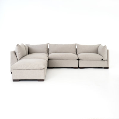 Tanta 117" Wide Left Hand Facing Corner Sectional with Ottoman by AllModern