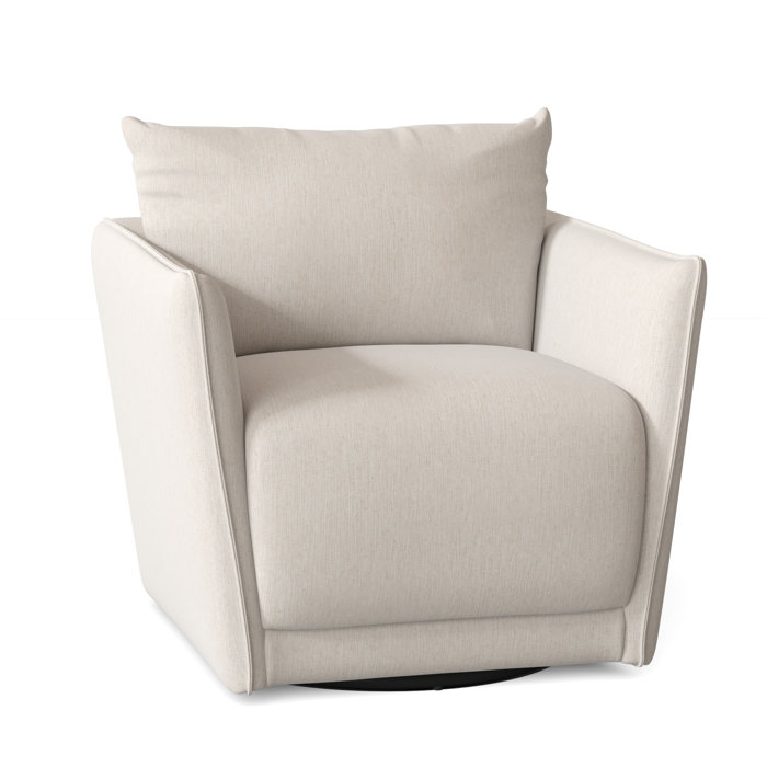 Joss and Main Gertrude 34" Wide Polyester Swivel Armchair