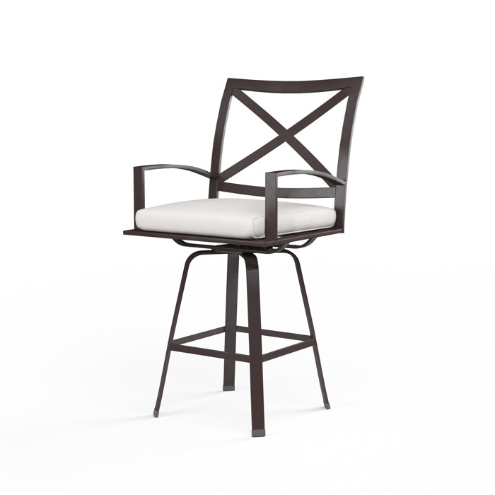 Sol 72 Outdoor Mulcahey 30" Swivel Patio Bar Stool with Cushion