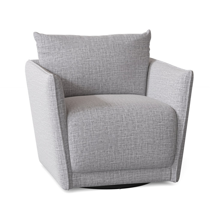 Joss and Main Gertrude 34" Wide Polyester Swivel Armchair
