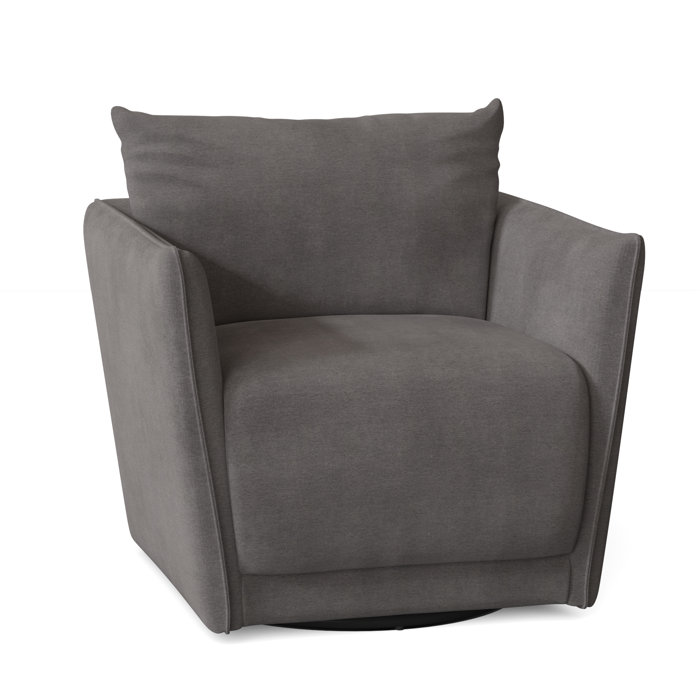 Joss and Main Gertrude 34" Wide Polyester Swivel Armchair