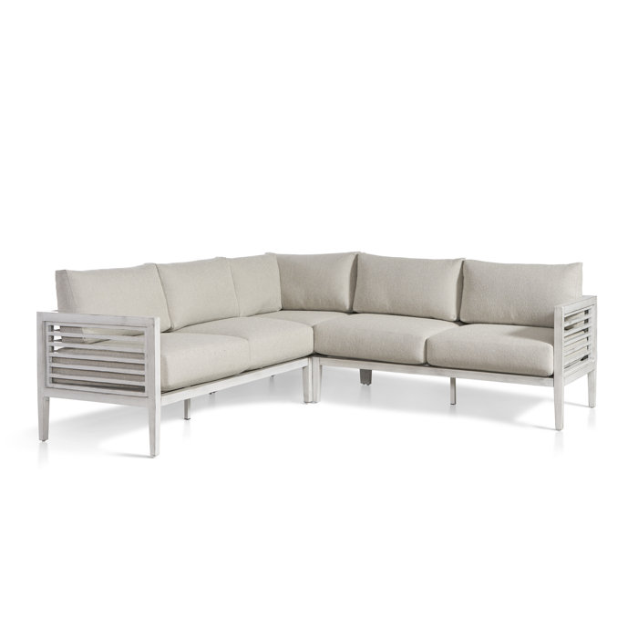 Joss and Main Lancaster Patio Sectional with Cushions