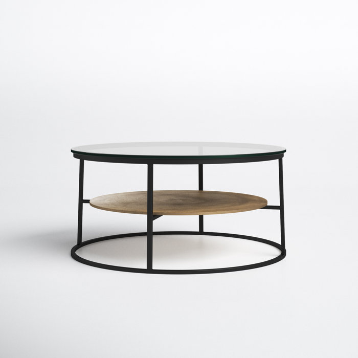 Joss and Main Hensley Floor Shelf Coffee Table with Storage