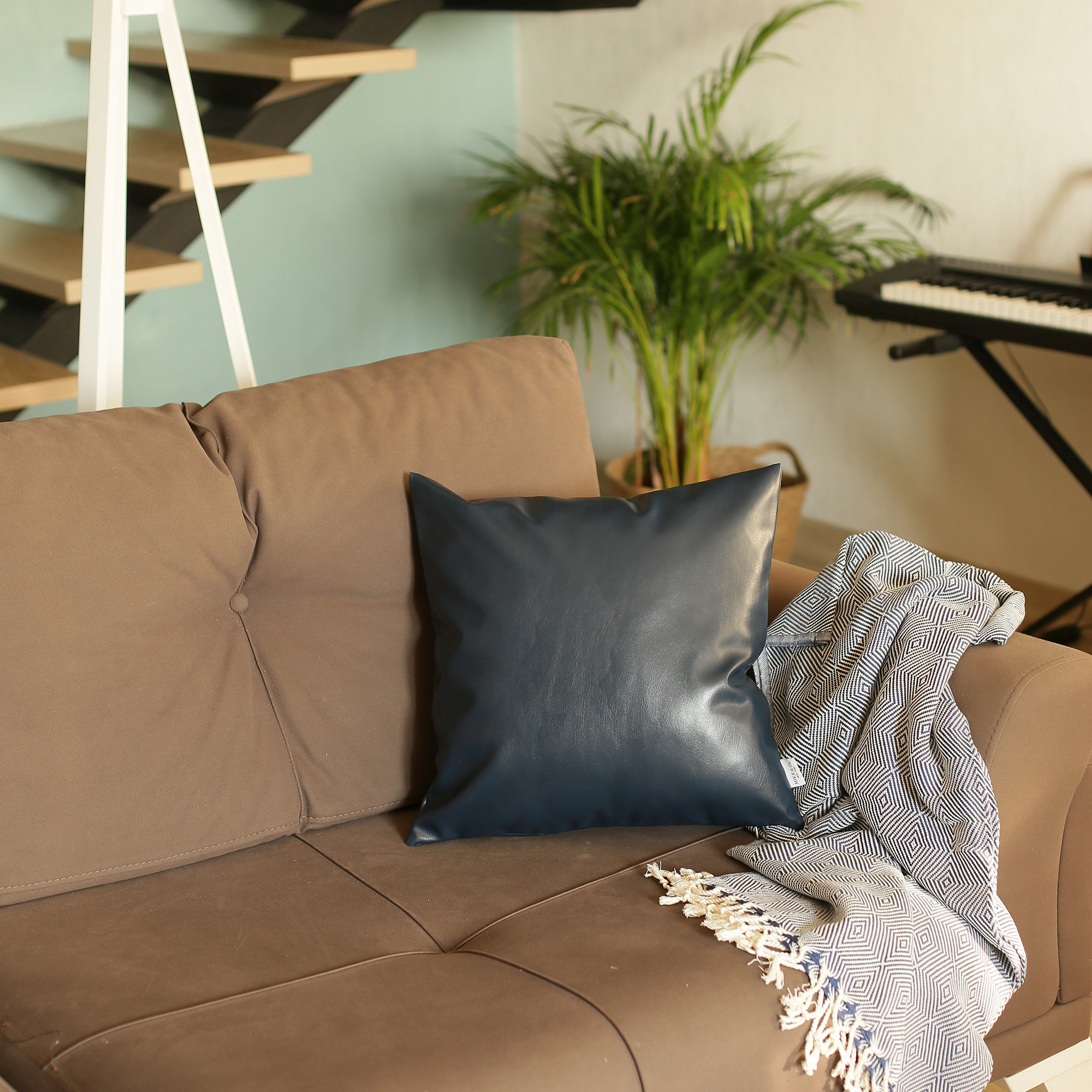 wayfair leather pillows