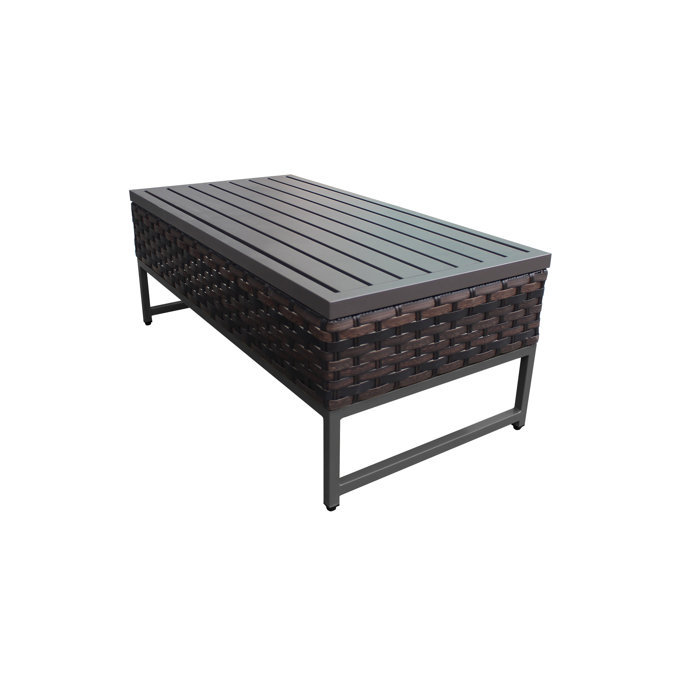 Joss and Main 9 Piece Rattan Sectional Seating Group with Cushion