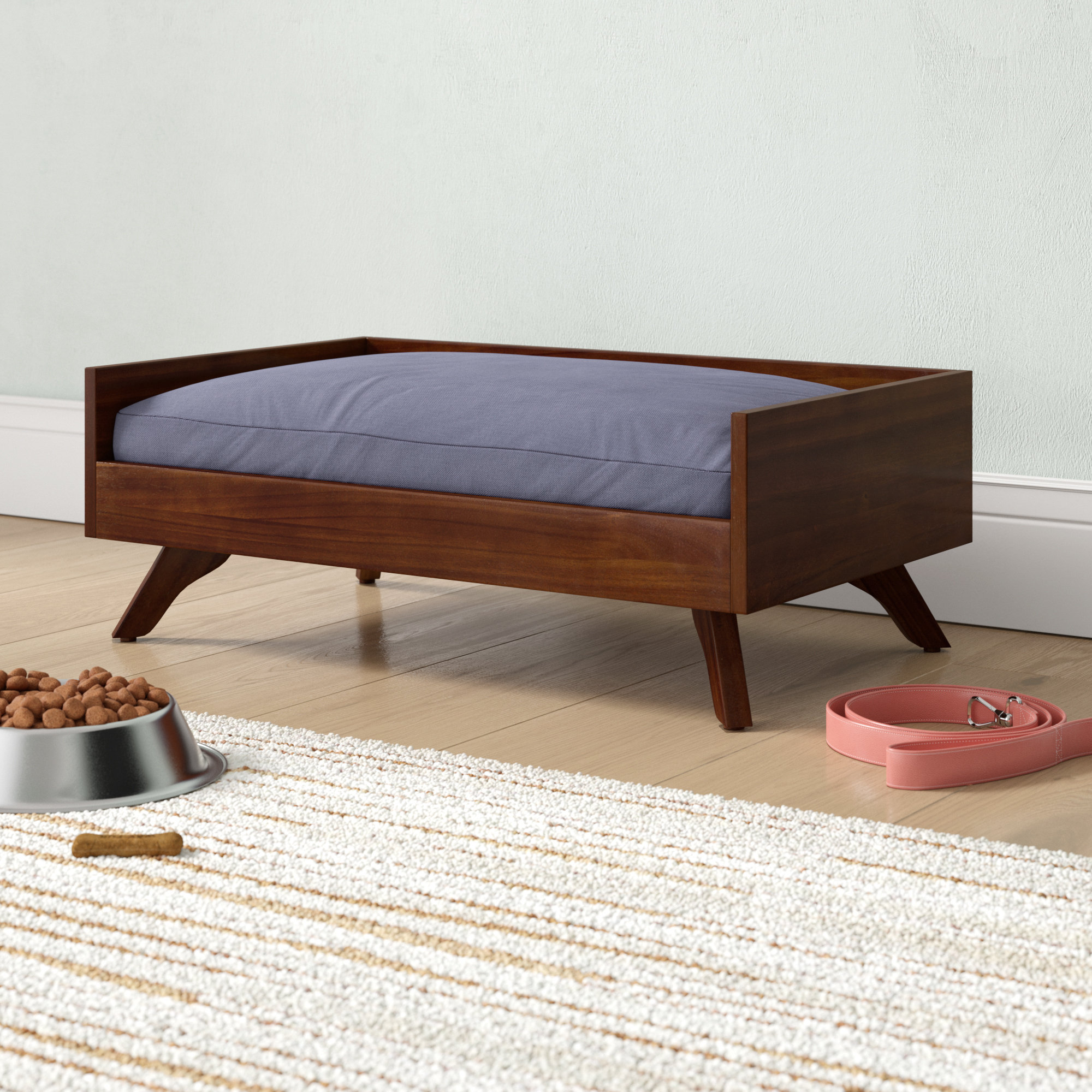 elevated dog bed with stairs