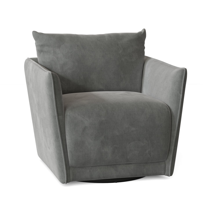 Joss and Main Gertrude 34" Wide Polyester Swivel Armchair