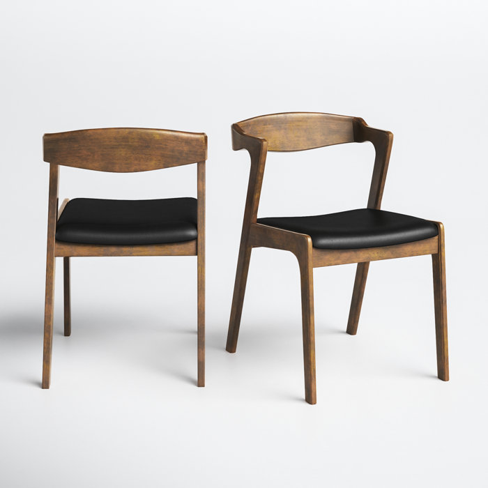 Joss and Main Sharon Side Chair in Black/Brown