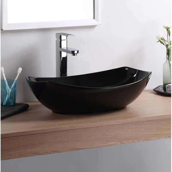 Fine Fixtures Vitreous China Oval Vessel Bathroom Sink & Reviews | Wayfair